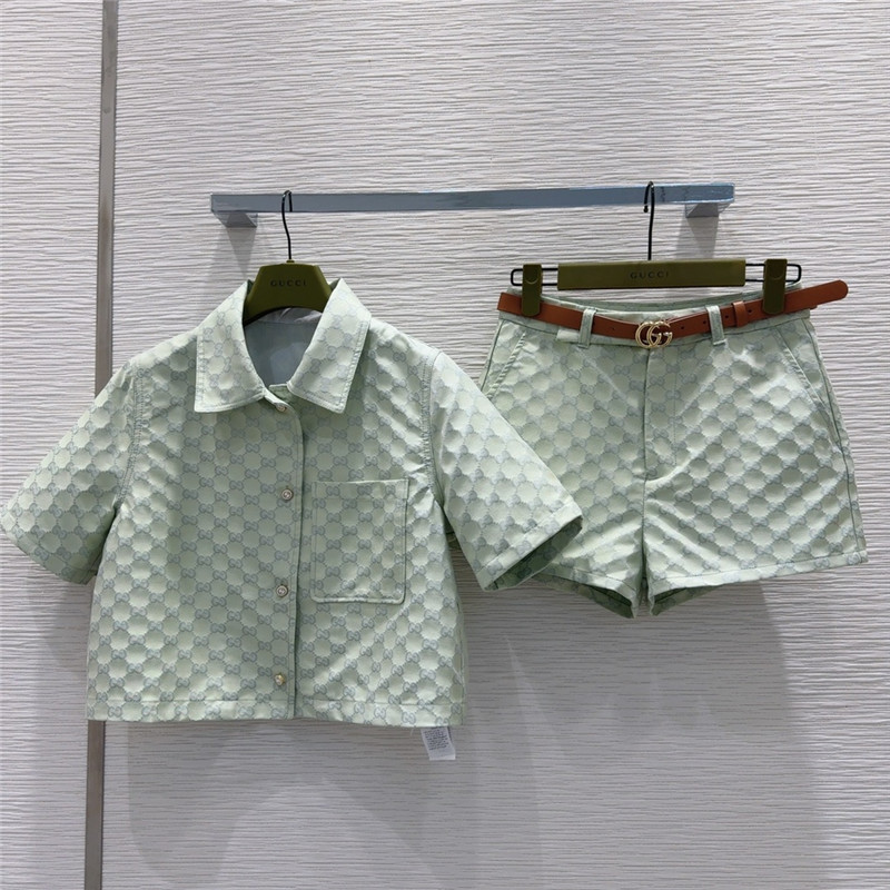 Gvc*1 jacquard fabric short-sleeved top replica d&g clothing