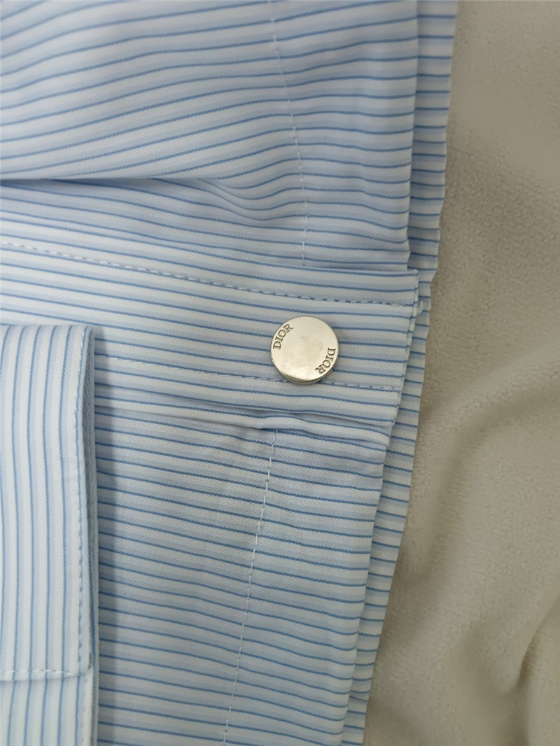 D10r pocket decorative striped shirt replica clothes
