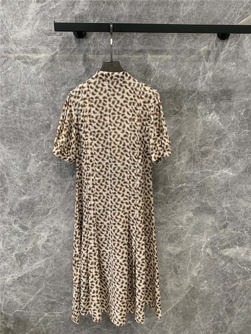 M1um1u lace-up v-neck pleated dress replica d&g clothing