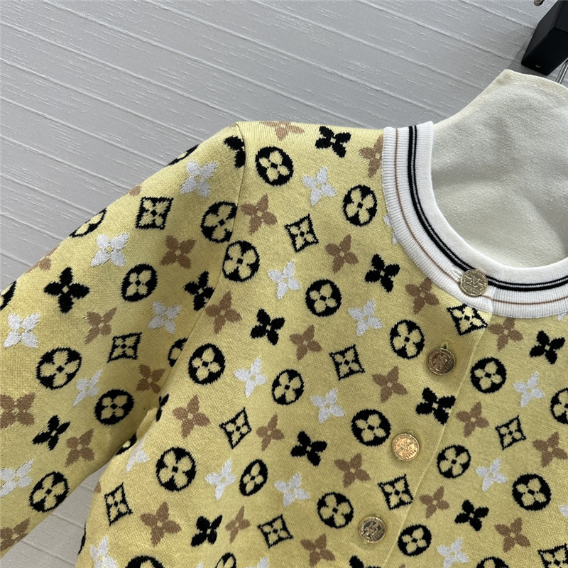 l0vis Vvtt0n lv yellow knitted cardigan replica d&g clothing