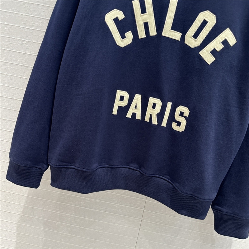 Chloé small stand collar embroidered sweatshirt replica clothes