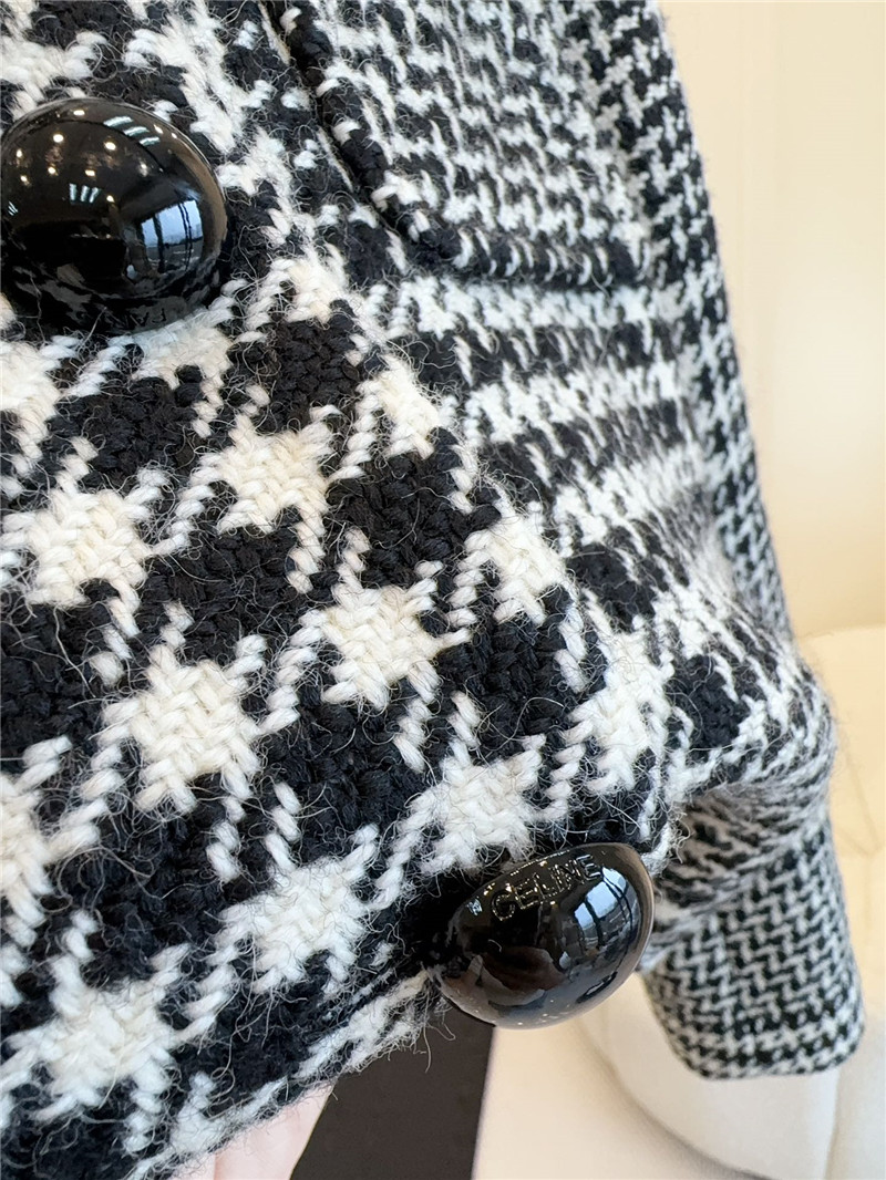 Ce1i*e wool houndstooth coat replica designer clothes