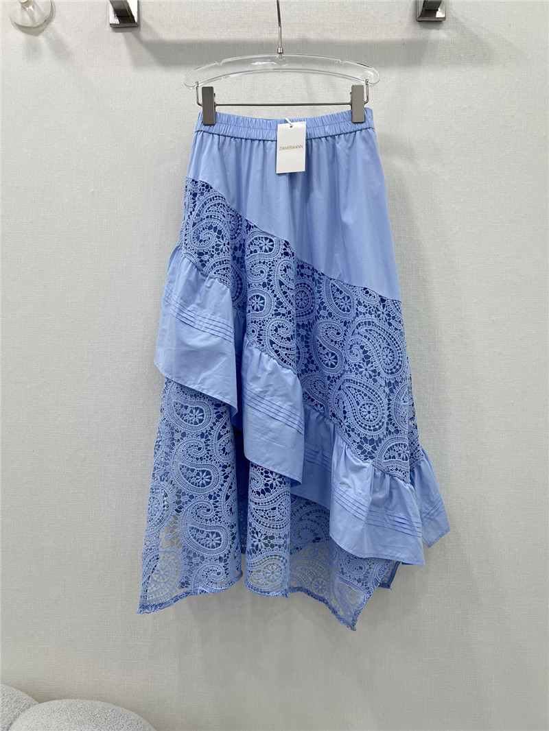 Zimm water-soluble lace patchwork irregular skirt replica clothes