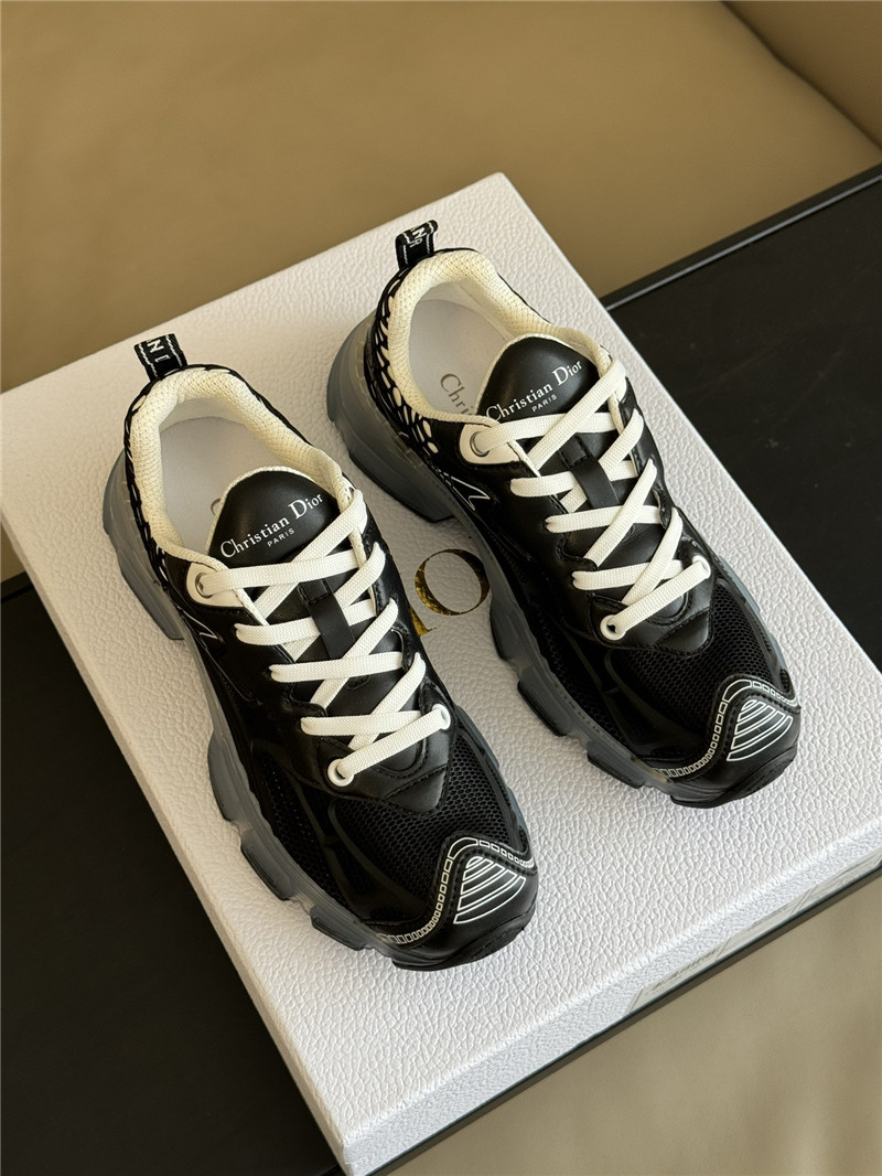 D10r black mesh oblique vibe sneakers