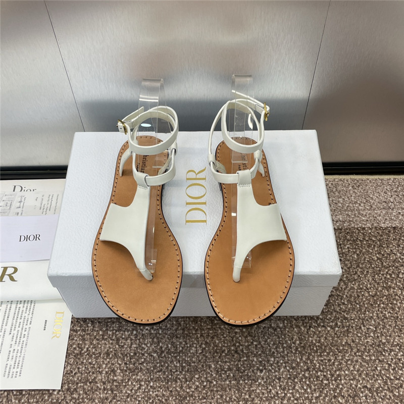 D10riviera D10r sun thong sandal white calfskin