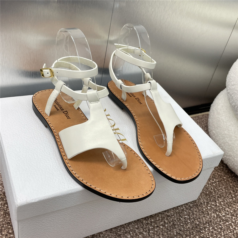 D10riviera D10r sun thong sandal white calfskin
