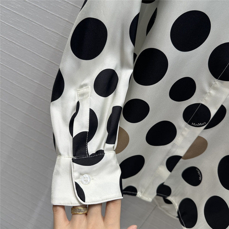 Vanitoo polka dot print silk shirt replica clothes