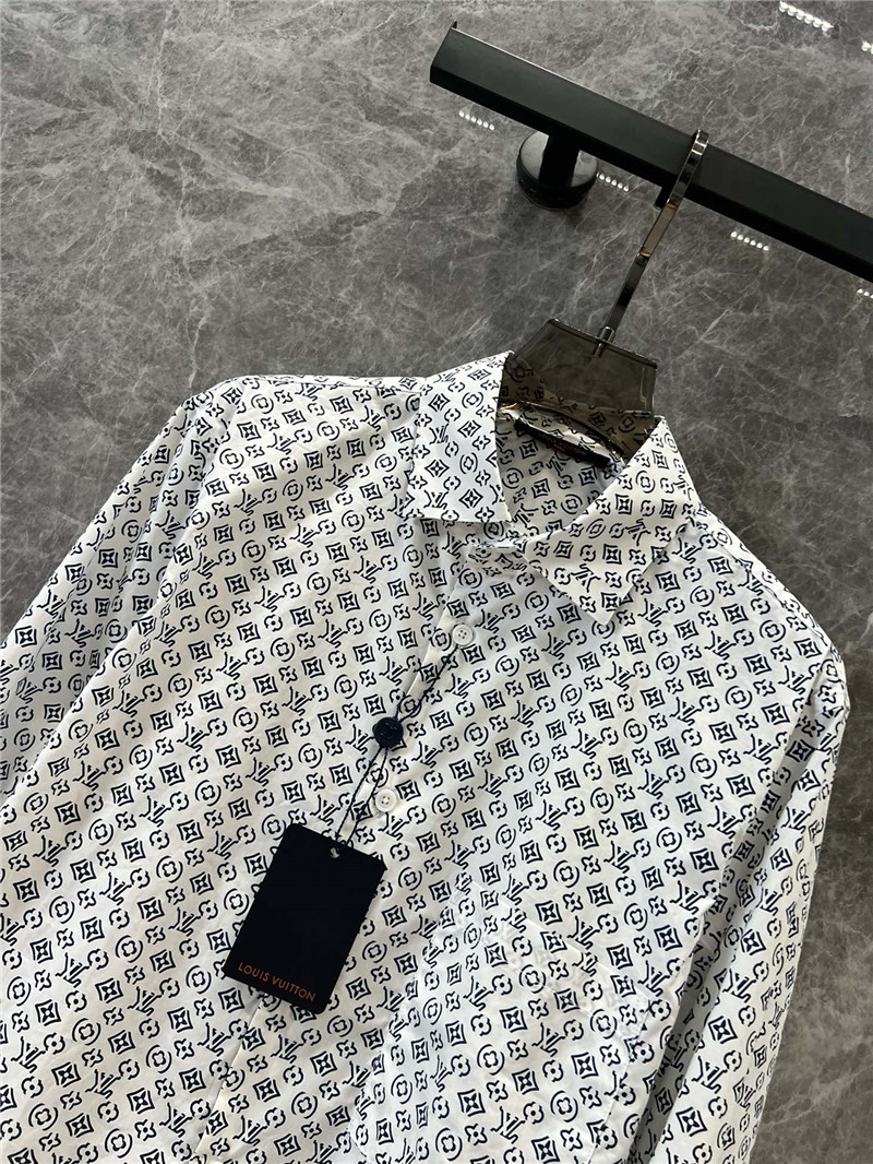 l0vis Vvtt0n lv letter print long sleeve shirt replicas clothes