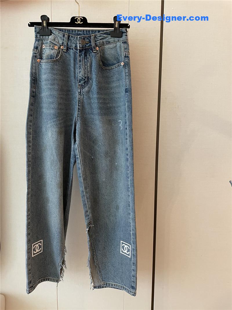Ch**el new distressed jeans replica clothes