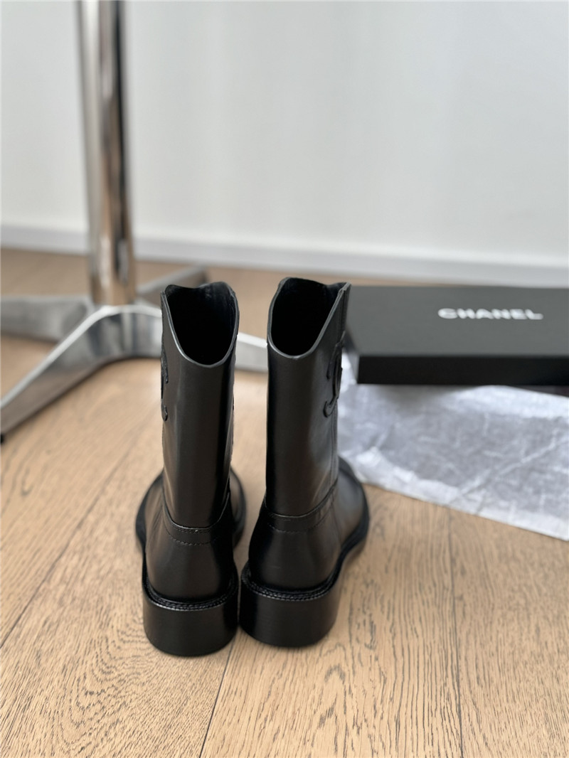 Ch**el women¡¯s logo calfskin ankle boots