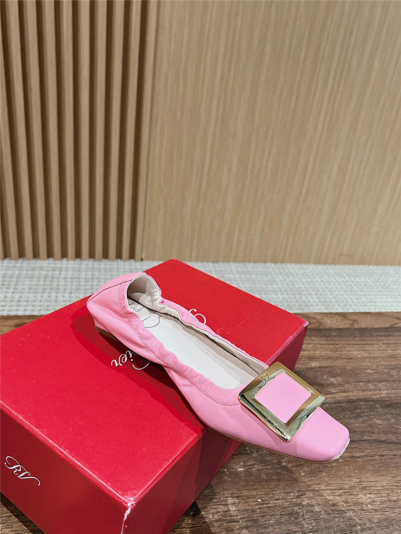 roger u1u1er belle u1u1er ballerinas in pink leather