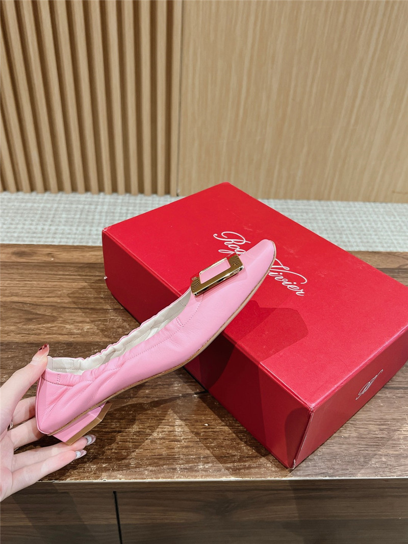 roger u1u1er belle u1u1er ballerinas in pink leather