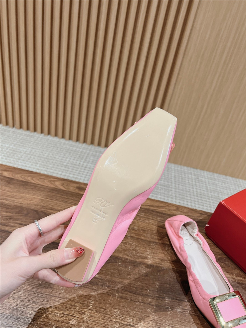 roger u1u1er belle u1u1er ballerinas in pink leather