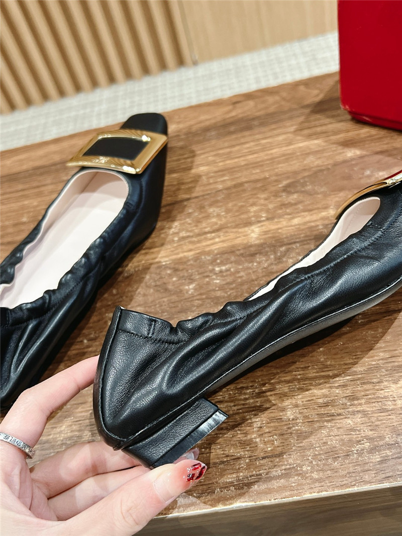 roger u1u1er belle u1u1er ballerinas in black leather