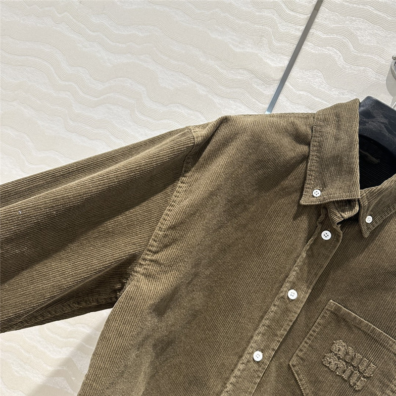 M1um1u corduroy shirt jacket replica d&g clothing