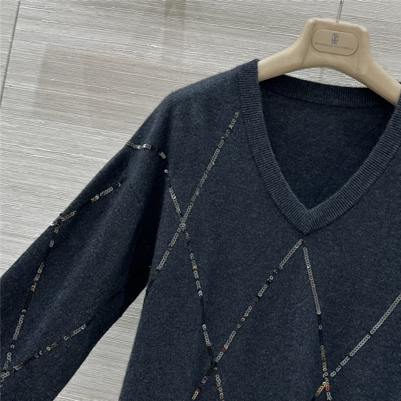 BC wool cashmere V-neck top replica clothes