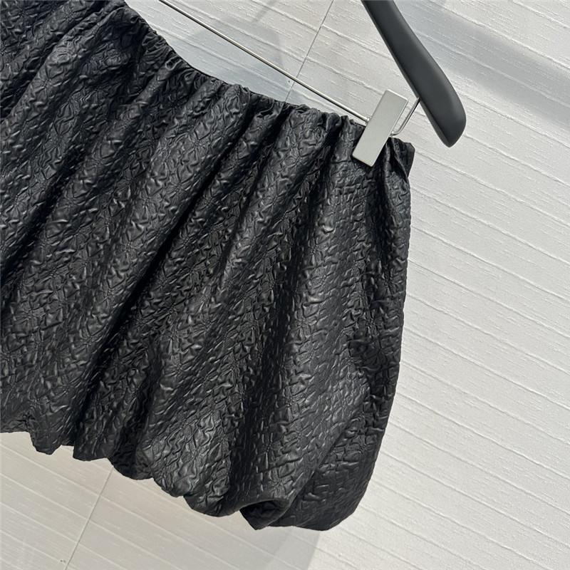 Pra*a pleated seersucker bud short skirt replica clothes