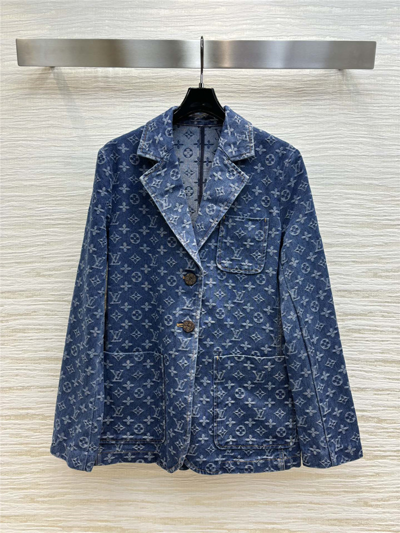 l0vis Vvtt0n lv jacquard denim suit jacket replica clothes