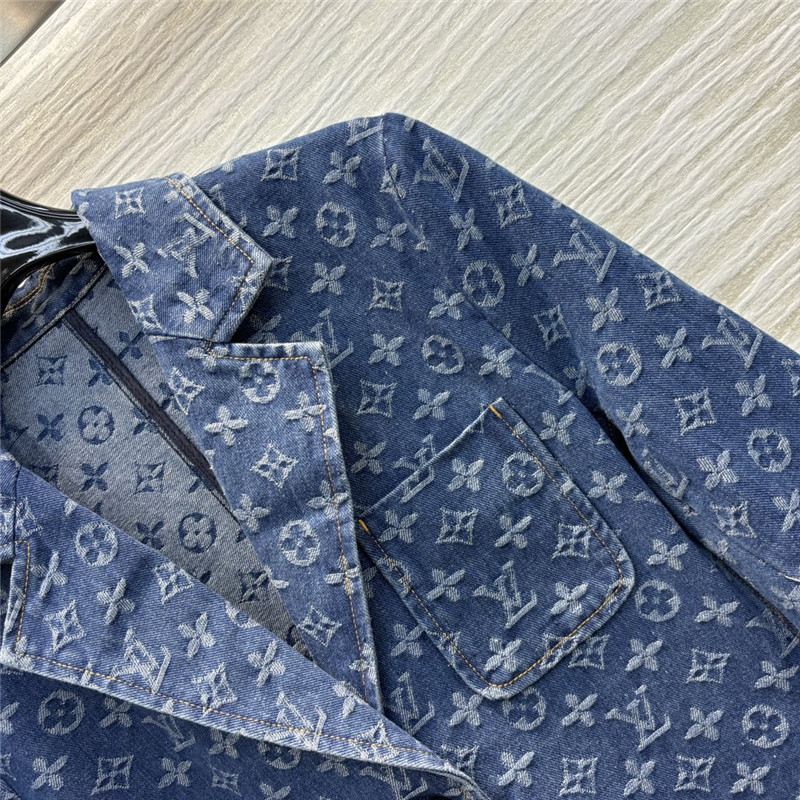 l0vis Vvtt0n lv jacquard denim suit jacket replica clothes