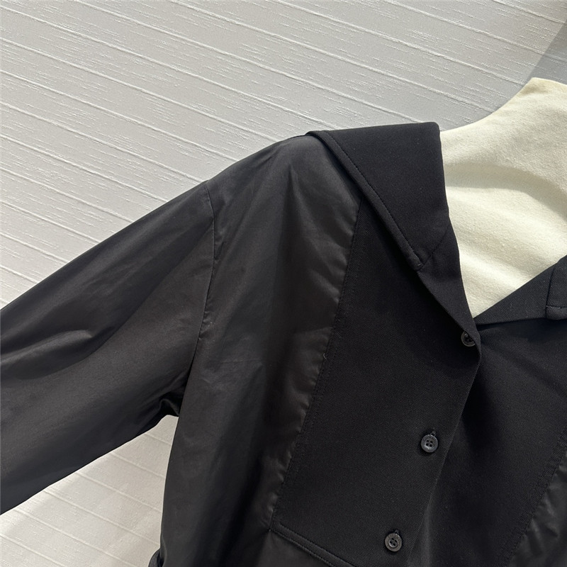 D10r navy style shawl collar shirt replica designer clothes
