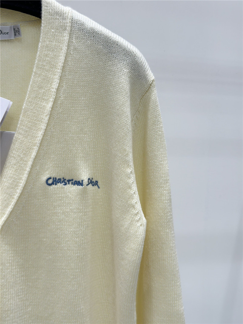 D10r letter embroidered knitted cardigan replica clothes