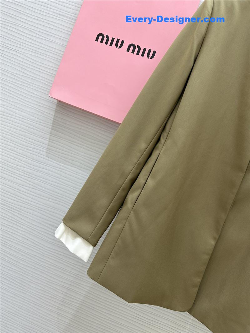 M1um1u colorblock cuffs dress replica designer clothes