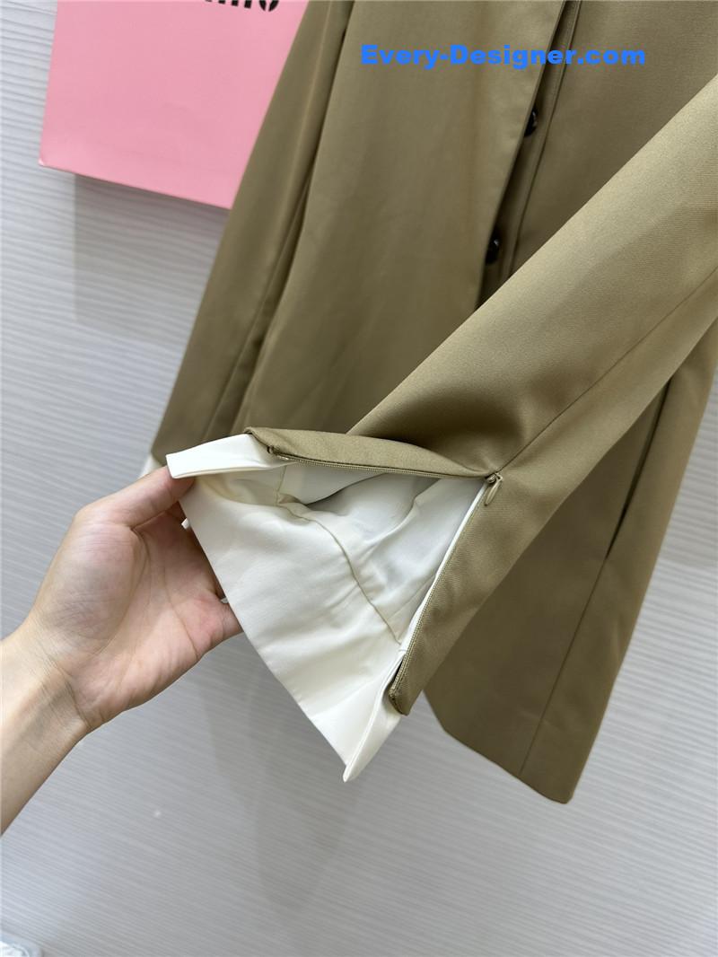 M1um1u colorblock cuffs dress replica designer clothes