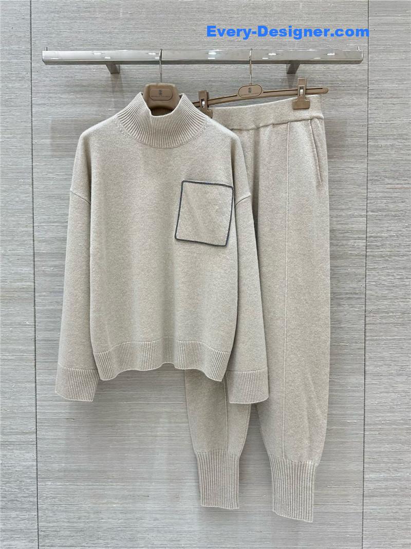 BC sequined cashmere top + pants set replicas clothes