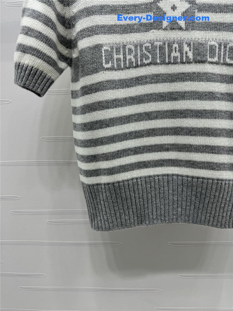 D10r letter logo knitted short sleeve replica clothing sites
