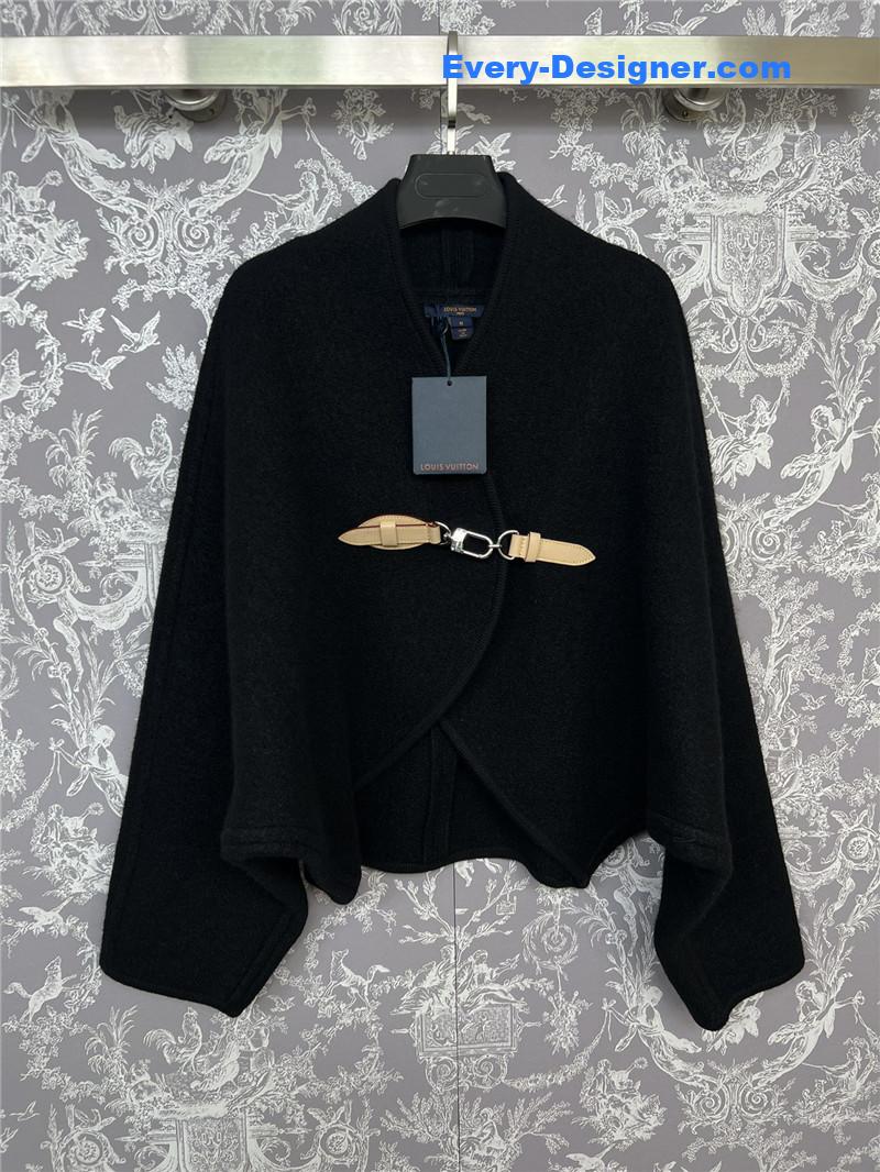 l0vis Vvtt0n lv leather button cape coat replica clothing
