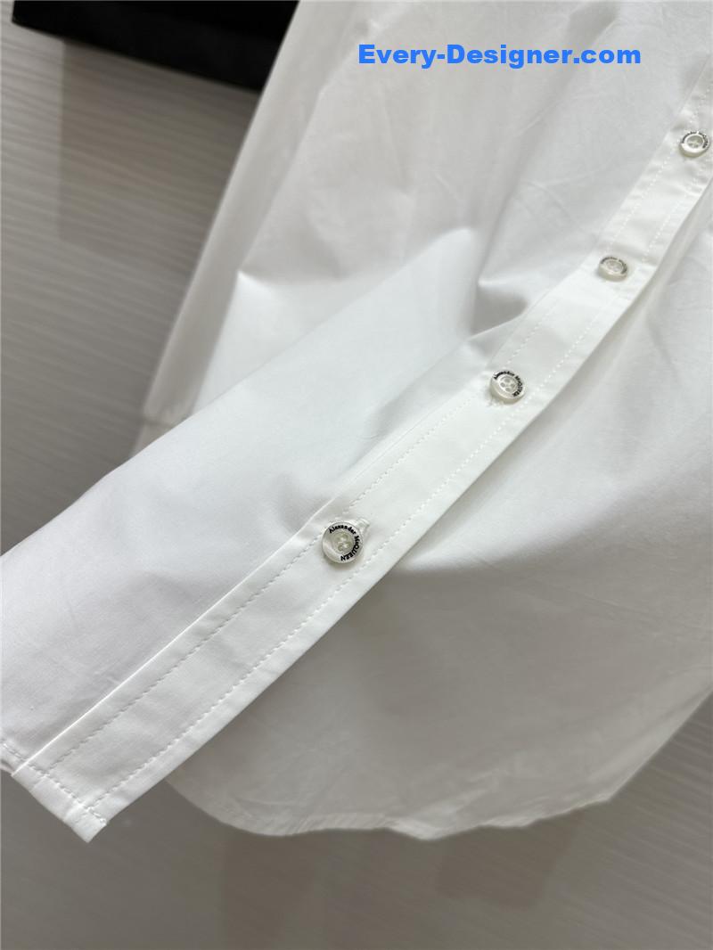 a1exa*der Mcqv*en logo embellished shirt replica clothing