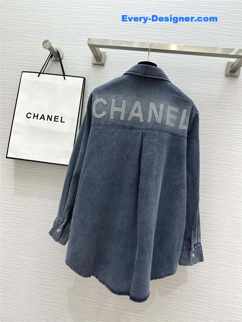 Ch**el denim shirt cheap replica designer clothes