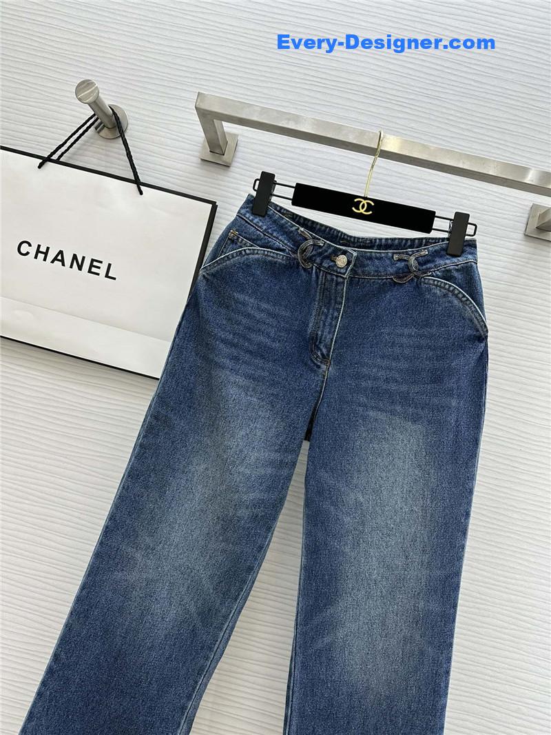 Ch**el embroidered jeans replica d&g clothing