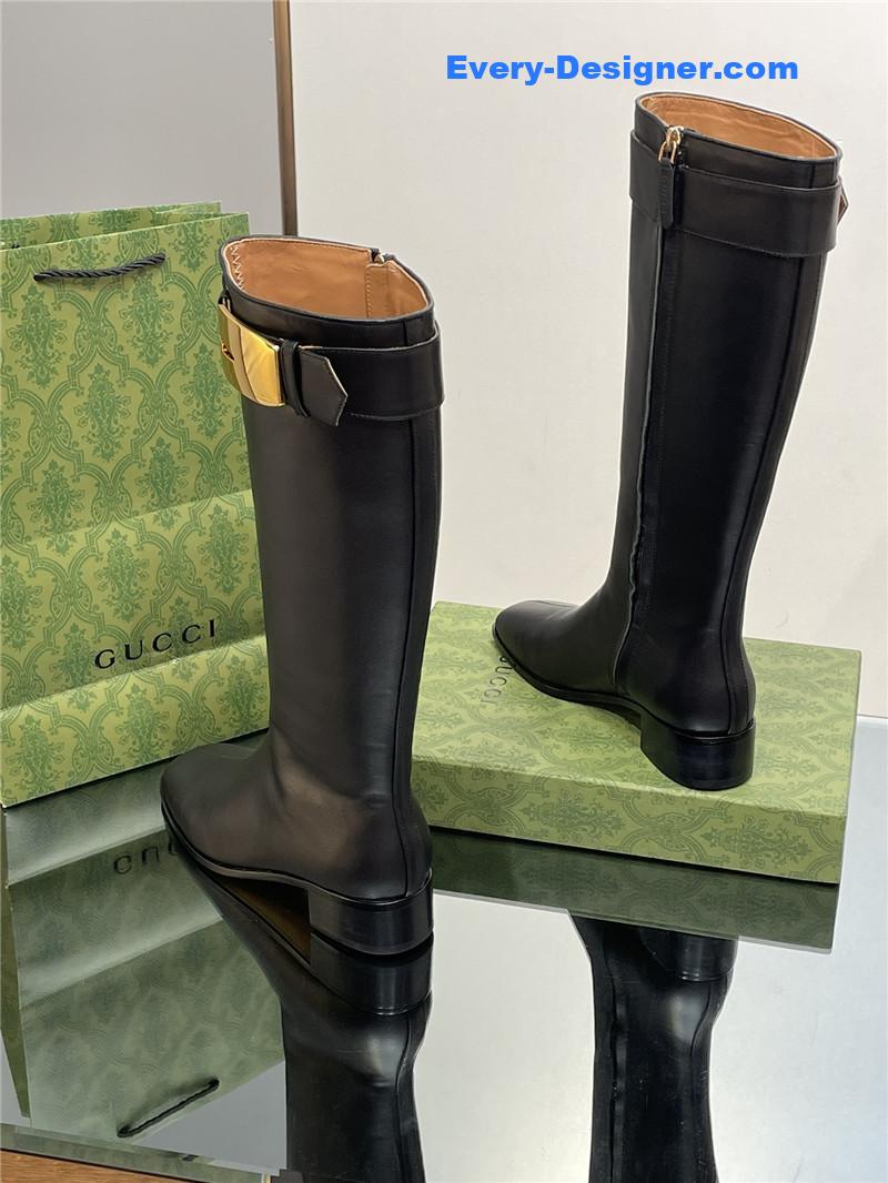 Gvc*1 retro g 35mm leather keen high boots