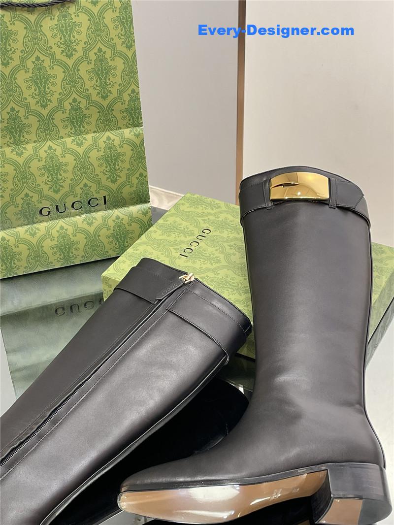 Gvc*1 retro g 35mm leather keen high boots