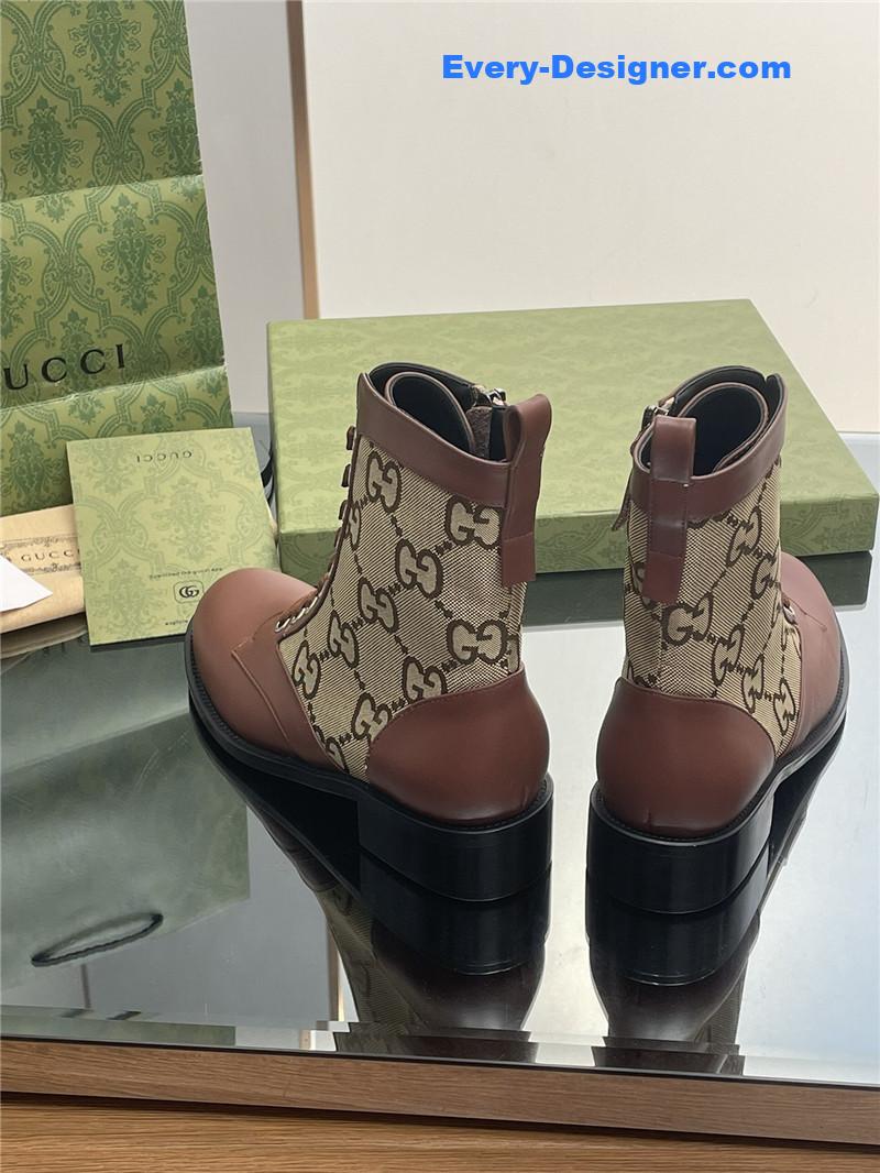 Gvc*1 maxi gg lace-up boots in brown