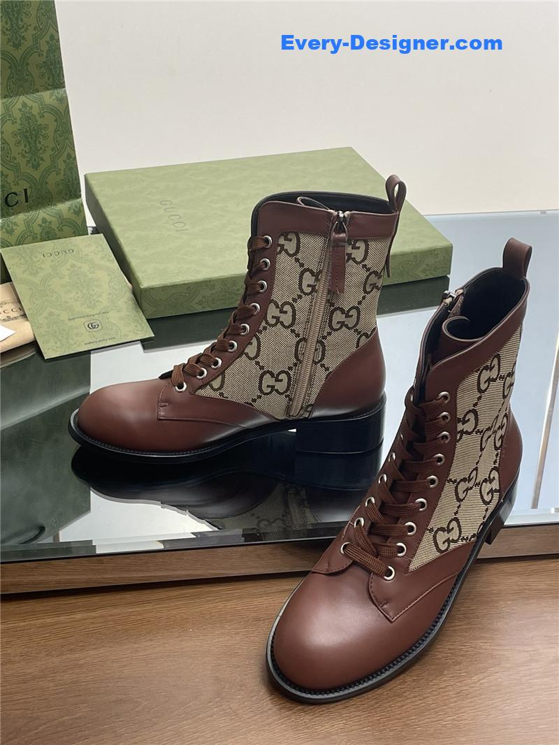 Gvc*1 maxi gg lace-up boots in brown