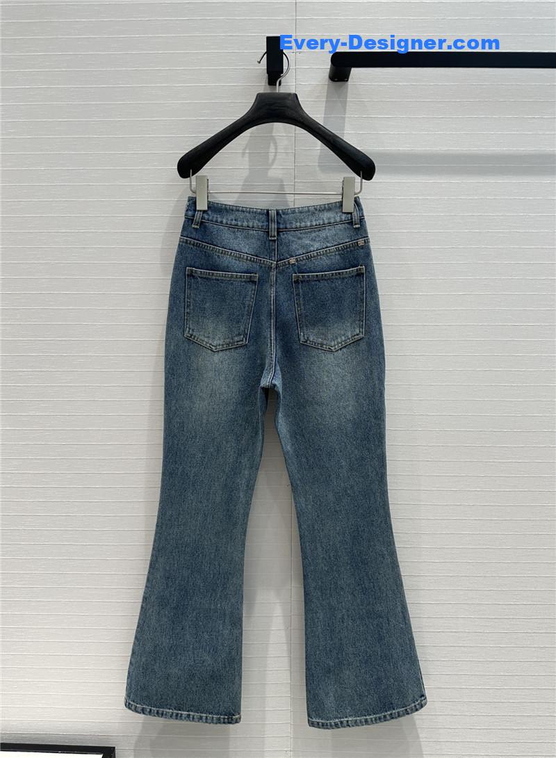 Givenchy metal chain buckle denim micro -trousers replica clothers