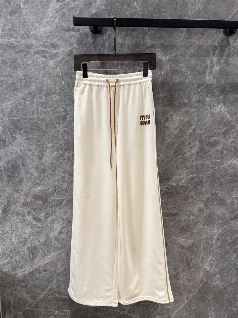 M1um1u elastic waist wide-leg pants replicas clothes