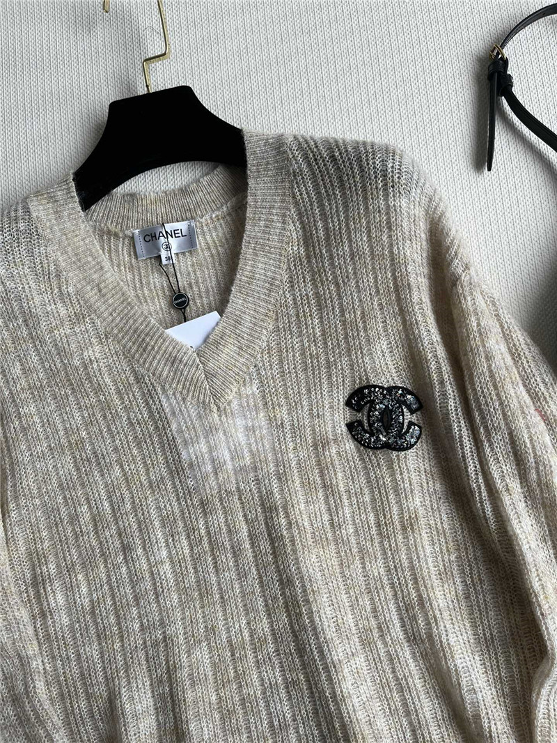 Ch**el embroidered knitted top replica clothing sites