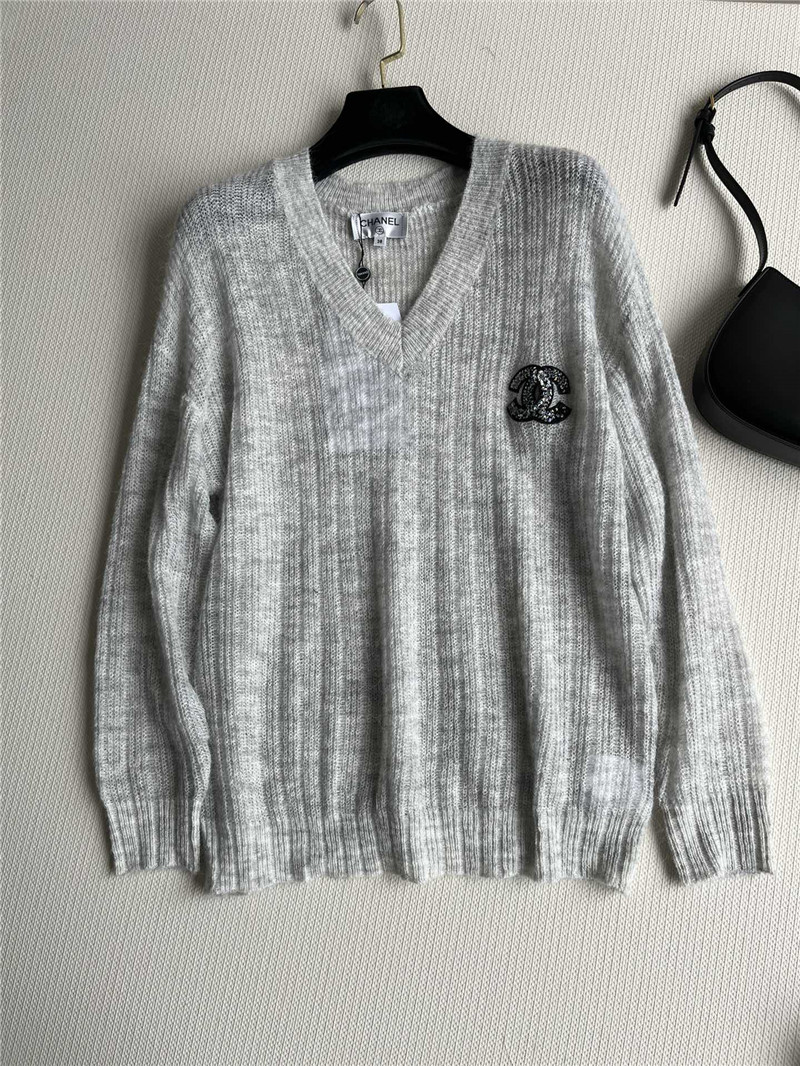 Ch**el embroidered knitted top replica clothing sites