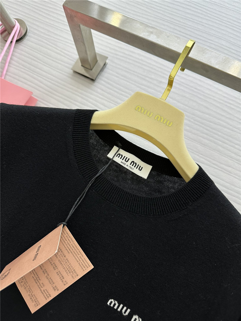 M1um1u knitted long-sleeved top replica clothing sites