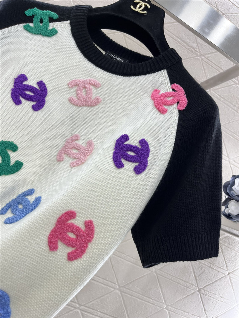 Ch**el knitted short-sleeved sweater replica clothing sites