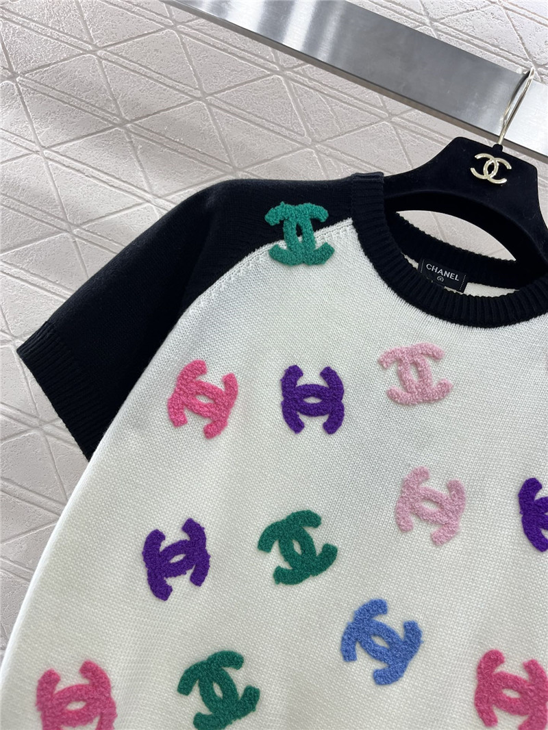 Ch**el knitted short-sleeved sweater replica clothing sites