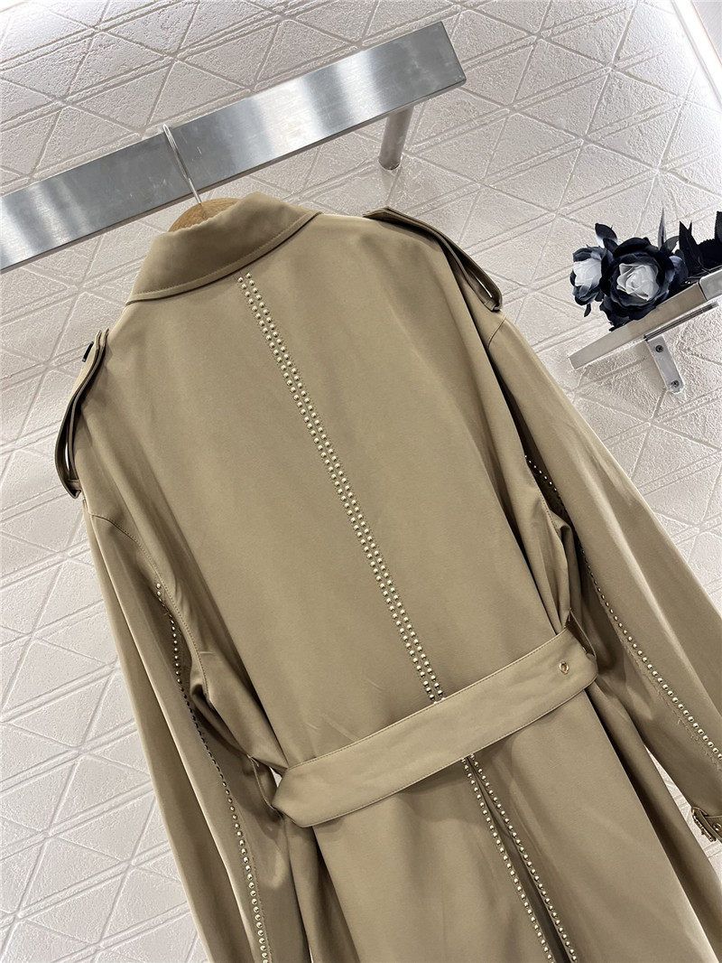 D10r ironed rivet belt trench coat replicas clothes