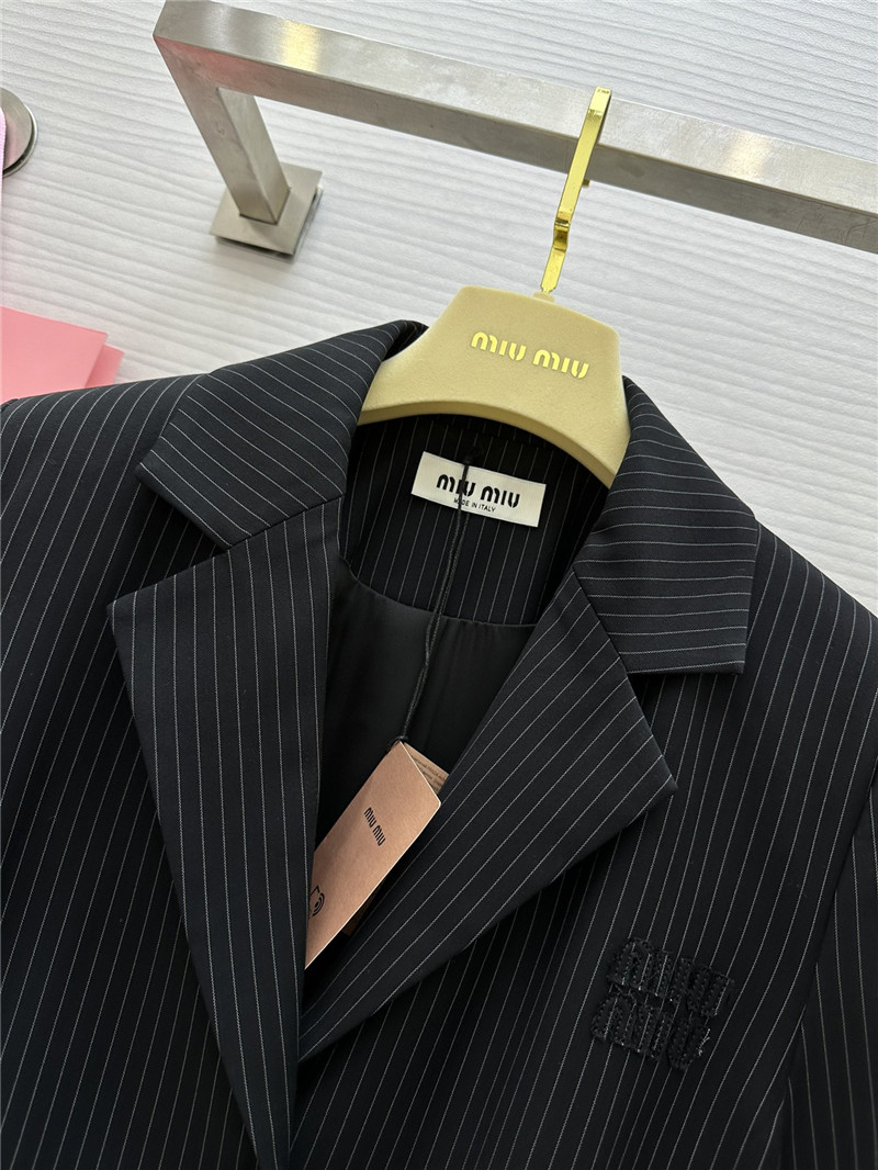 M1um1u vertical striped suit replica clothing sites