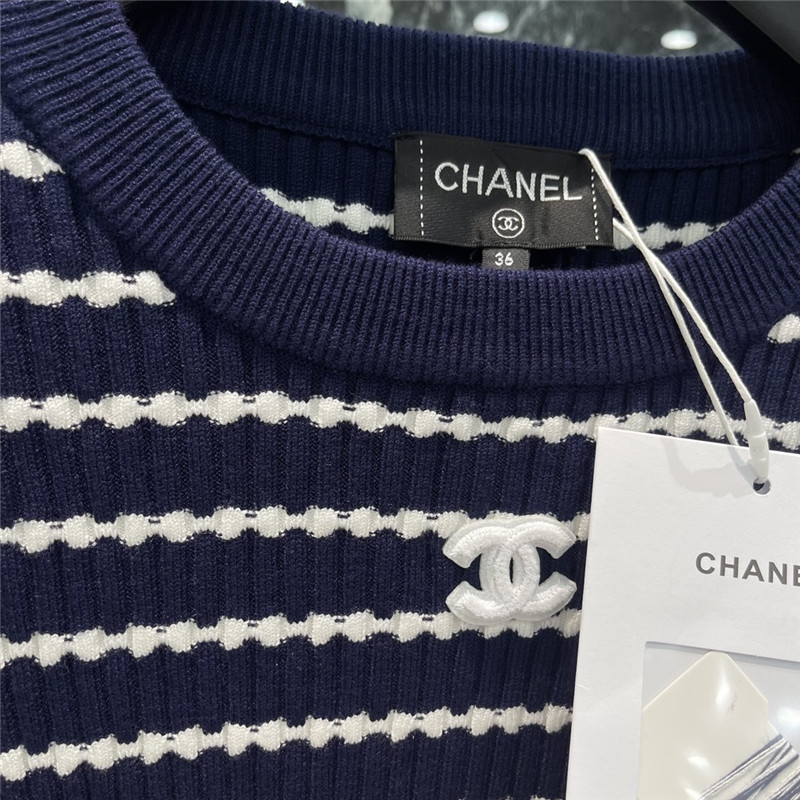 Ch**el round neck long sleeve top replica clothes