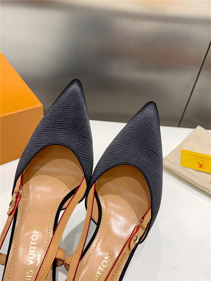 l0vis Vvtt0n blossom slingback pumps black embroidered
