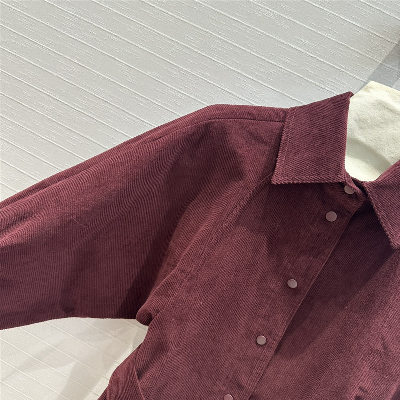 Vanitoo corduroy lace-up shirt replica clothing sites