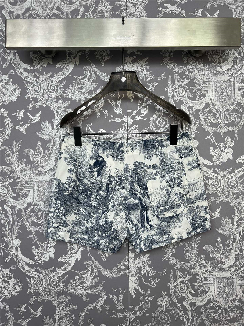 D10r jouy printed low waist shorts replicas clothes
